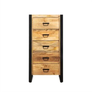 wohnli-moebel-suche-M26184707 Wohnli Möbelsuche - Kommode Britt aus Mangoholz mit 5 Schubladen 120cm