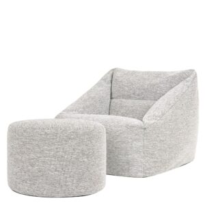 wohnli-moebel-suche-M26185362 Wohnli Möbelsuche - Sitzsack-Sessel mit Fußhocker aus gewebtem Stoff