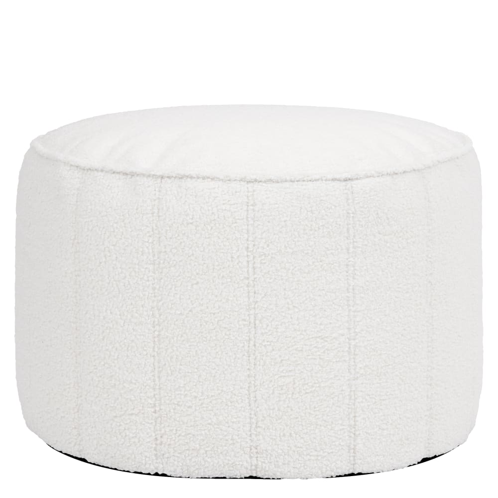 Wohnli Möbelsuche - Runder Sitzpouf Fußhocker aus Bouclé