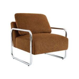 wohnli-moebel-suche-M26185862-1 Vintage-Sessel mit Chenille-Bezug in camel 72x80x80cm PES - Polyester Braun sweeek Sofas und Sessel Sessel, Poufs und Fußbänke Sessel