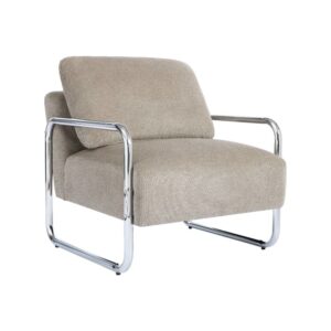 wohnli-moebel-suche-M26185864-1 Vintage-Sessel mit Chenille-Bezug in dunkelbeige 72x80x80cm PES - Polyester Beige sweeek Sofas und Sessel Sessel, Poufs und Fußbänke Sessel