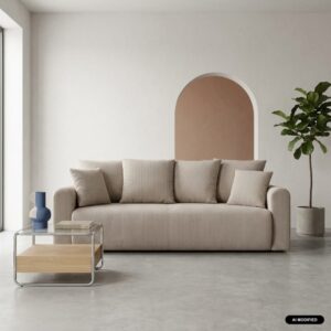 wohnli-moebel-suche-M26185955 Wohnli Möbelsuche - 3-Sitzer Schlafsofa mit Stauraum und Cordbezug taupe
