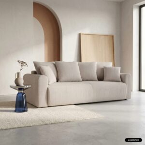 wohnli-moebel-suche-M26185959 Wohnli Möbelsuche - 3-Sitzer Schlafsofa mit Stauraum und Cordbezug greige