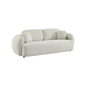 Wohnli Möbelsuche - 3-Sitzer Sofa mit Chenille-Bezug in weiß
