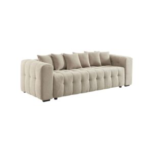 Wohnli Möbelsuche - 3-Sitzer Schlafsofa mit Bouclé-Bezug in beige