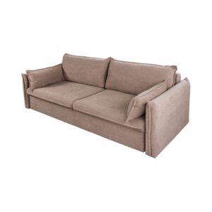Wohnli Möbelsuche - Schlafsofa aus Polyestersamt 215×90×100cm taupe