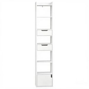 wohnli-moebel-suche-M26187027 Wohnli Möbelsuche - Bücherregal aus Holz mit 2 Schubladen 33x181x24 cm
