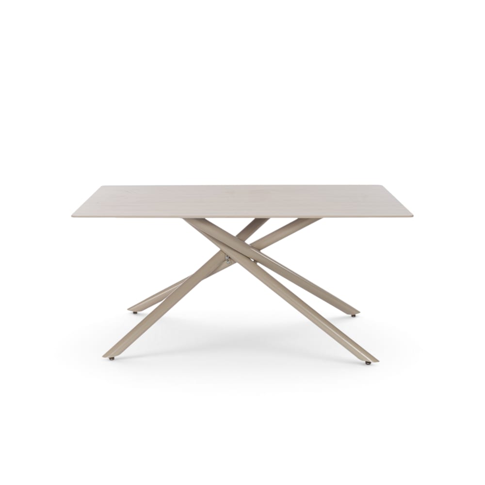 wohnli-moebel-suche-M26187157 Wohnli Möbelsuche - Keramiktisch Travertin-Optik mit X-Gestell Beige 160 cm