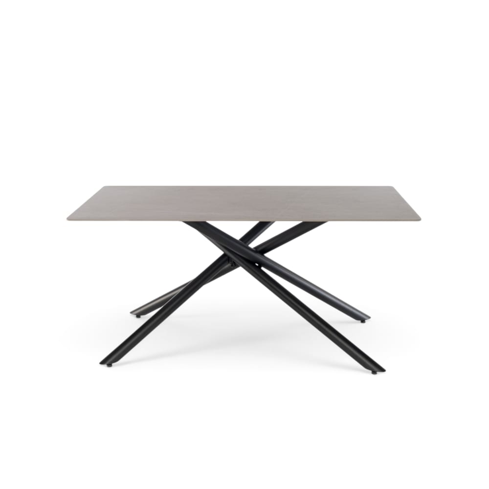 wohnli-moebel-suche-M26187160 Wohnli Möbelsuche - Keramiktisch graue Steinoptik mit X-Gestell Anthrazit 160 cm