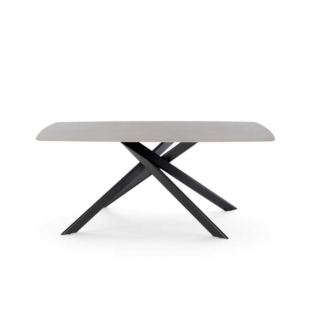 wohnli-moebel-suche-M26187165 Wohnli Möbelsuche - Keramiktisch graue Steinoptik mit X-Gestell Anthrazit 180 cm