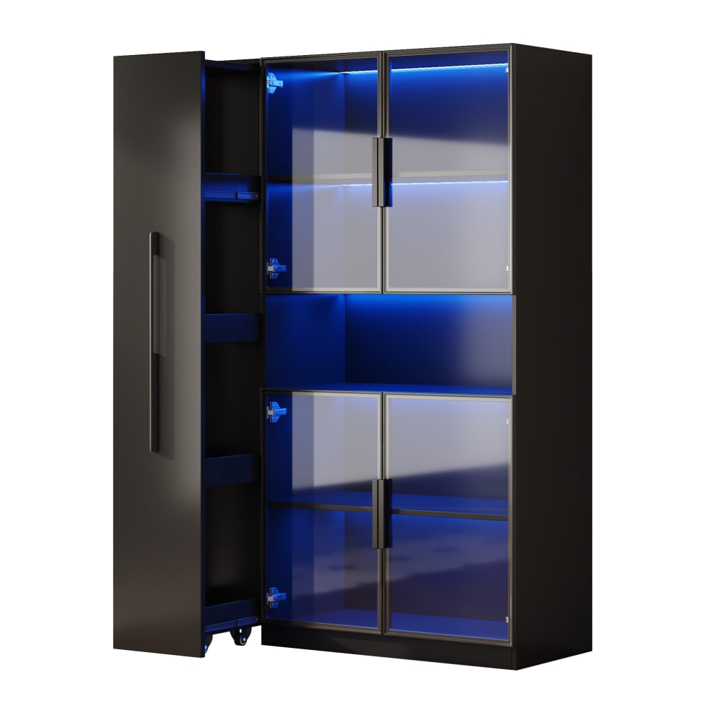 wohnli-moebel-suche-M26187694 Wohnli Möbelsuche - Glasvitrine mit LED und Auszug