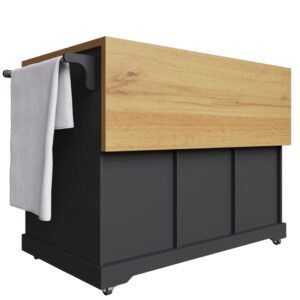 wohnli-moebel-suche-M26188100 Wohnli Möbelsuche - Servierwagen aus MDF/Metall mit Klappfunktion 147x44x93 cm