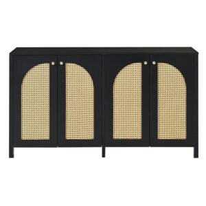 Wohnli Möbelsuche - Sideboard aus MDF mit 4 Rattantüren