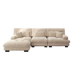 Wohnli Möbelsuche - Modulares Sofa aus Chenille mit Ottomane