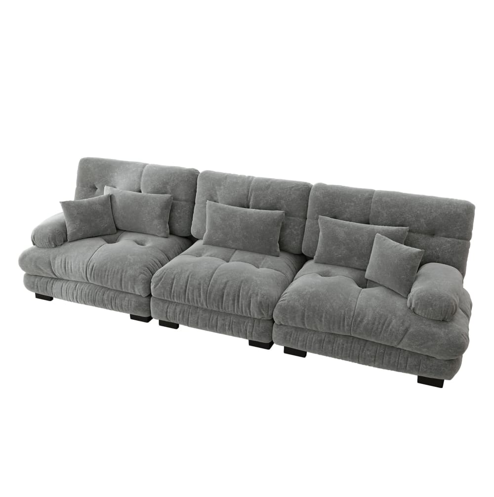 Wohnli Möbelsuche - Modulares Sofa aus Chenille mit Tiefensitz