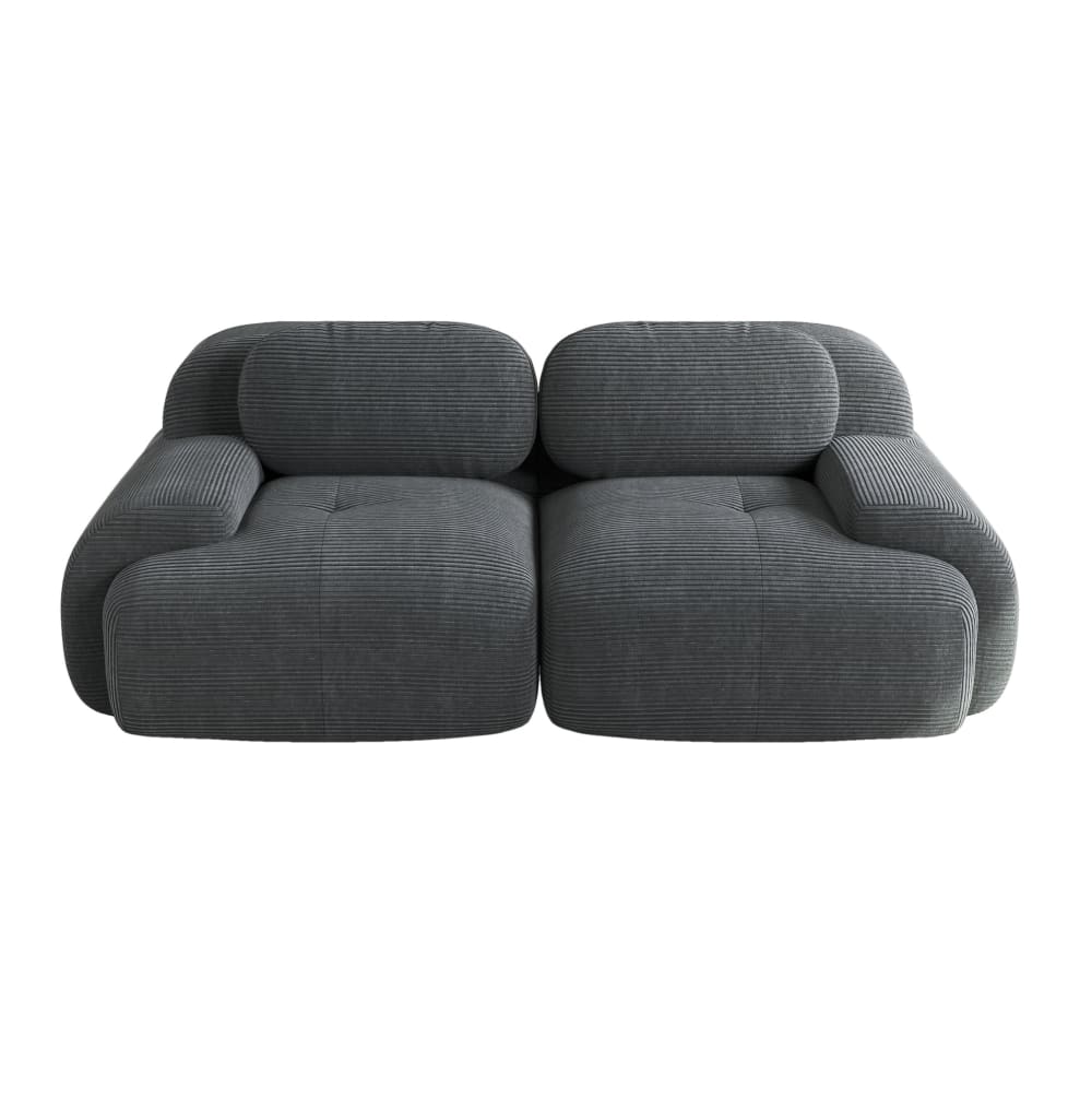 wohnli-moebel-suche-M26188131 Wohnli Möbelsuche - Modulares Ecksofa aus Cordstoff mit geschwungenen Armlehnen
