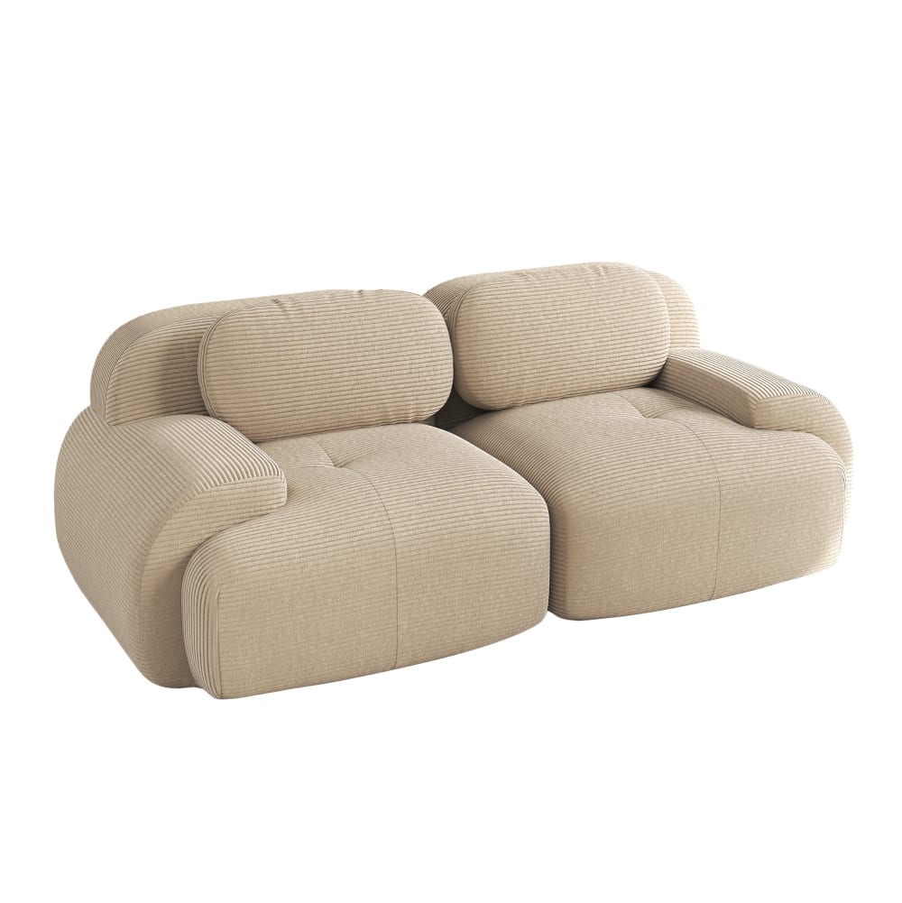wohnli-moebel-suche-M26188136 Wohnli Möbelsuche - Modulares Ecksofa aus Cordstoff mit geschwungenen Armlehnen