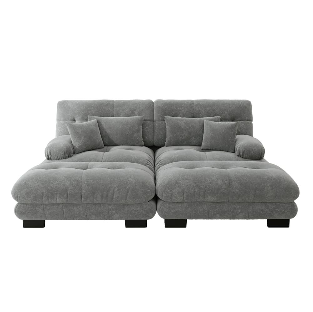 wohnli-moebel-suche-M26188139 Wohnli Möbelsuche - Ecksofa aus Chenille mit beweglichen Ottomans