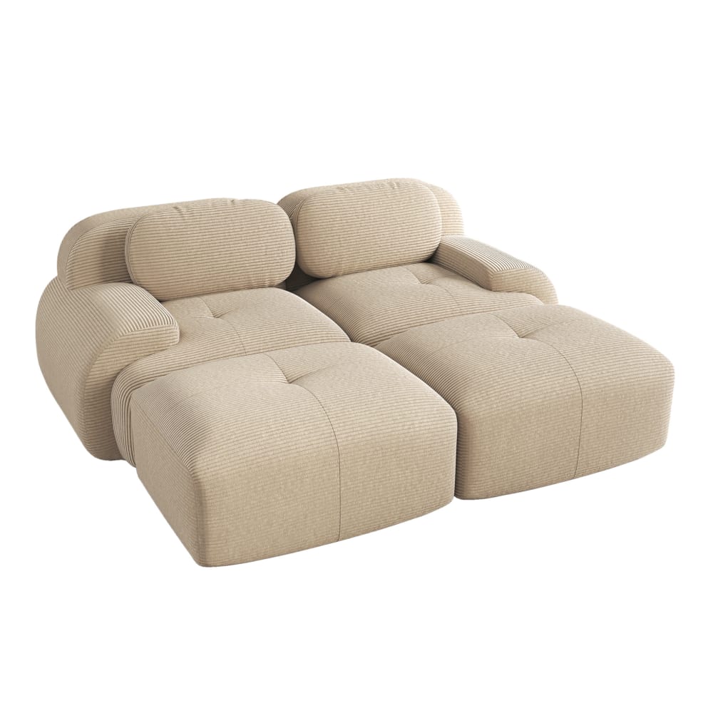 wohnli-moebel-suche-M26188147 Wohnli Möbelsuche - Modulares Ecksofa aus Cordstoff mit ergonomischen Armlehnen