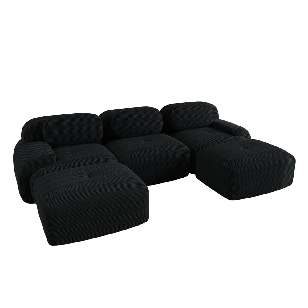 wohnli-moebel-suche-M26188149 Wohnli Möbelsuche - Modulares Ecksofa aus Cordstoff mit rahmenlosem Design