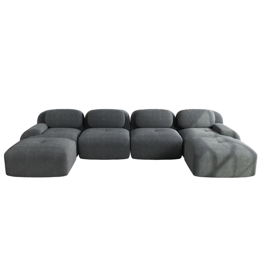 wohnli-moebel-suche-M26188152 Wohnli Möbelsuche - Modulares Ecksofa aus Cordstoff mit rahmenlosem Design