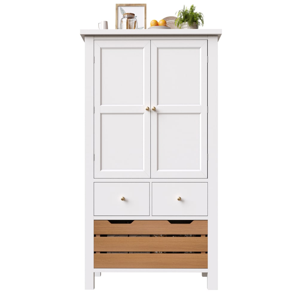 Wohnli Möbelsuche - Küchenschrank aus MDF mit 5 Schubladen 80x40x140 cm