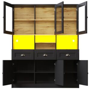 wohnli-moebel-suche-M26188160 Wohnli Möbelsuche - Küchenschrank aus MDF mit LED-Beleuchtung 140x40x175 cm
