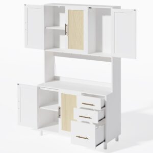 Wohnli Möbelsuche - Küchensideboard aus MDF mit LED-Beleuchtung und Steckdosen