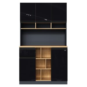 wohnli-moebel-suche-M26188170 Wohnli Möbelsuche - Küchenschrank aus MDF mit Schublade Schwarz/Natur