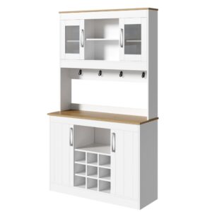 Wohnli Möbelsuche - Küchenbuffet aus Spanplatte mit Glastüren 106x39x175
