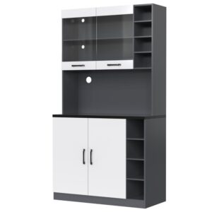 Wohnli Möbelsuche - Küchenschrank aus MDF mit LED-Beleuchtung 100x47x187 cm