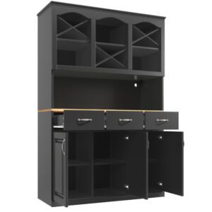 Wohnli Möbelsuche - Küchenbuffet aus MDF mit LED-Beleuchtung 120x40x180 cm