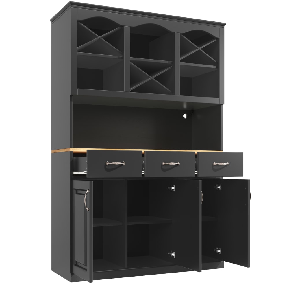 wohnli-moebel-suche-M26188191 Wohnli Möbelsuche - Küchenbuffet aus MDF mit LED-Beleuchtung 120x40x180 cm