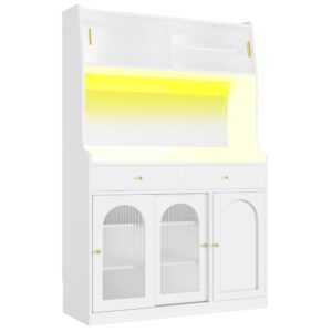 Wohnli Möbelsuche - Hochschrank aus MDF und PB mit LED 120x40x180 cm
