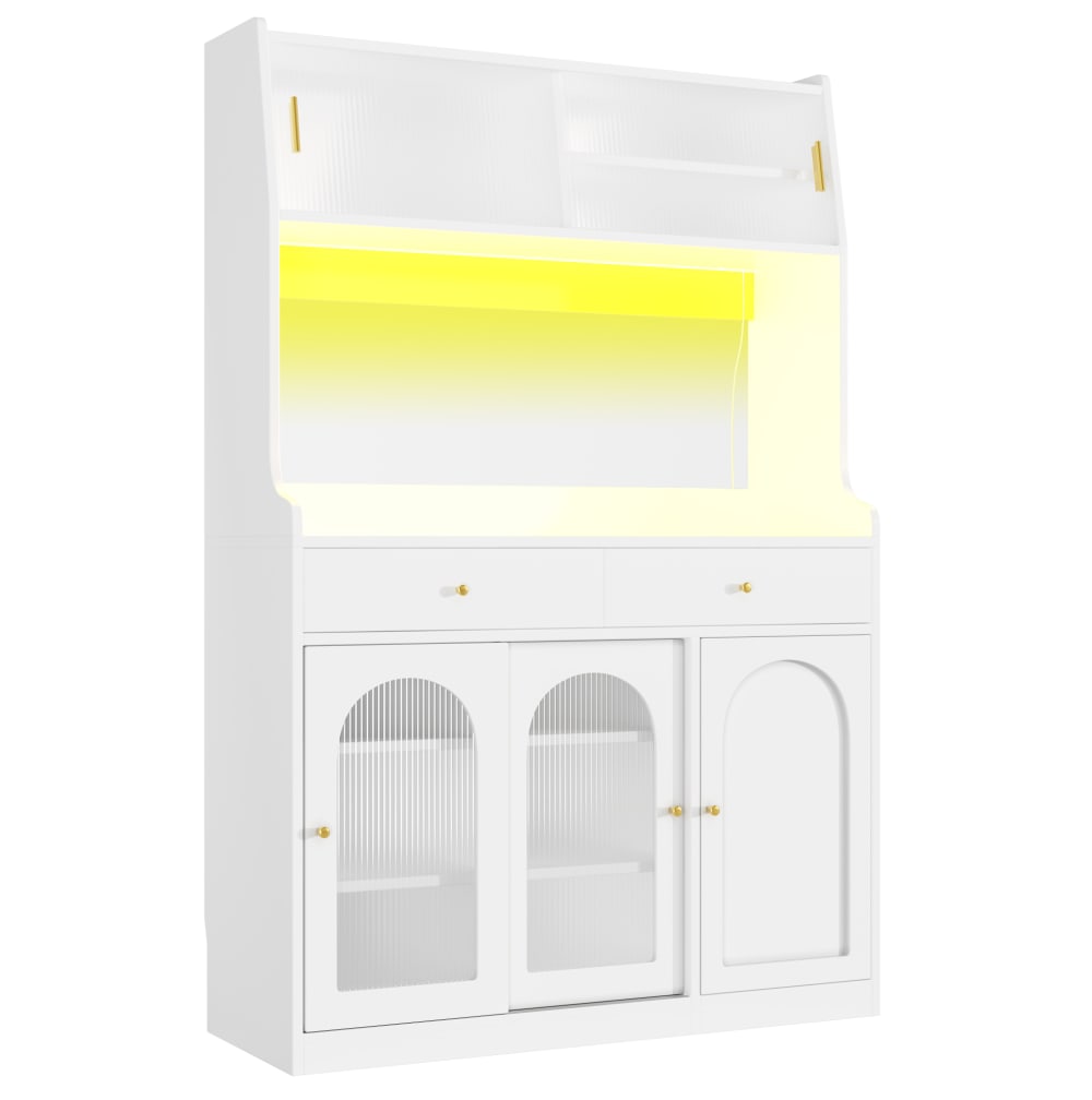wohnli-moebel-suche-M26188210 Wohnli Möbelsuche - Hochschrank aus MDF und PB mit LED 120x40x180 cm