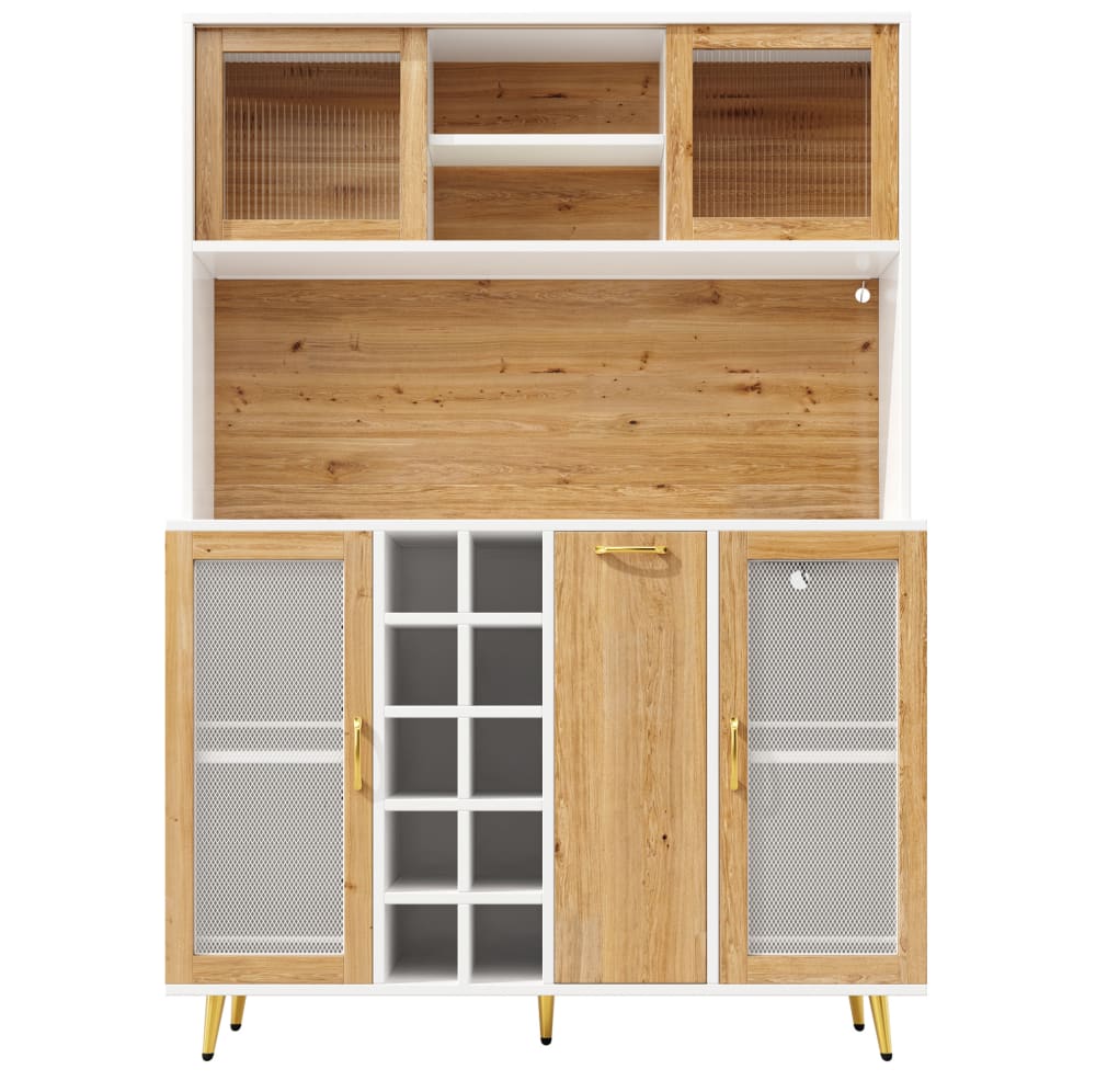 wohnli-moebel-suche-M26188220 Wohnli Möbelsuche - Buffetschrank aus MDF mit LED und Steckdose 120x40x170 cm