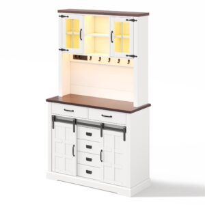 Wohnli Möbelsuche - Küchenschrank aus MDF mit LED und Steckdose 180x108x40 cm