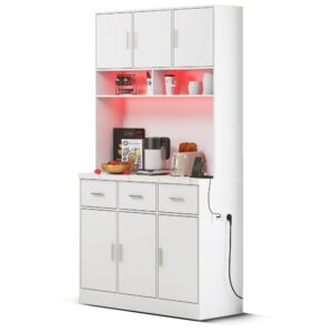 Wohnli Möbelsuche - Küchenschrank aus MDF mit LED-Beleuchtung 100x40x180 cm