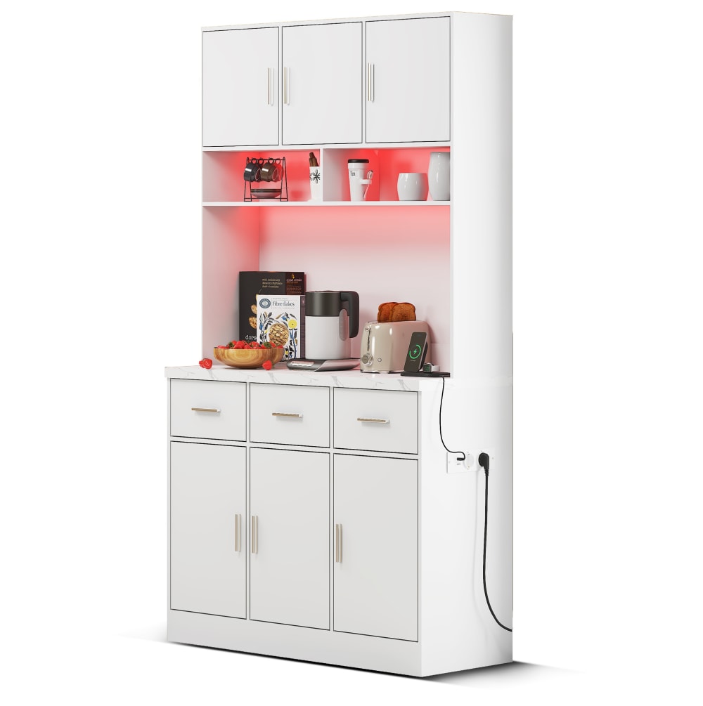 Wohnli Möbelsuche - Küchenschrank aus MDF mit LED-Beleuchtung 100x40x180 cm