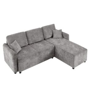 wohnli-moebel-suche-M26188797 Wohnli Möbelsuche - Ecksofa aus Chenille grau mit Relaxfläche 187x144x86 cm
