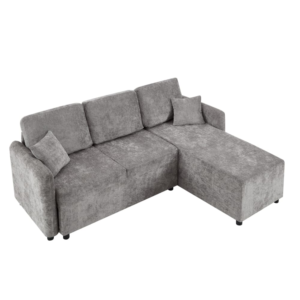 wohnli-moebel-suche-M26188797 Wohnli Möbelsuche - Ecksofa aus Chenille grau mit Relaxfläche 187x144x86 cm
