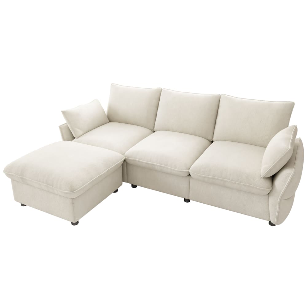wohnli-moebel-suche-M26188800 Wohnli Möbelsuche - Ecksofa aus Chenille beige mit Hocker 222