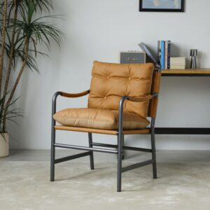 wohnli-moebel-suche-M26188894-1 Sessel aus Polyurethan braun mit Armlehnen 60x90x62cm PVC - Polyvinlychlorid Braun Hauss Spole Sofas und Sessel Sessel, Poufs und Fußbänke Sessel
