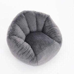 wohnli-moebel-suche-M26188898-1 Kindersitzsack aus Polyester grau mit ergonomischer Rückenlehne 75x52x70cm PES - Polyester Grau Hauss Spole Sofas und Sessel Sessel, Poufs und Fußbänke Sessel