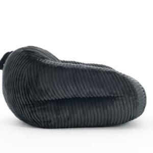 Sitzsack mit Rückenlehne aus Cord dunkelgrau 116x61x110cm Stoff Grau Hauss Spole Sofas und Sessel Sessel, Poufs und Fußbänke Sessel