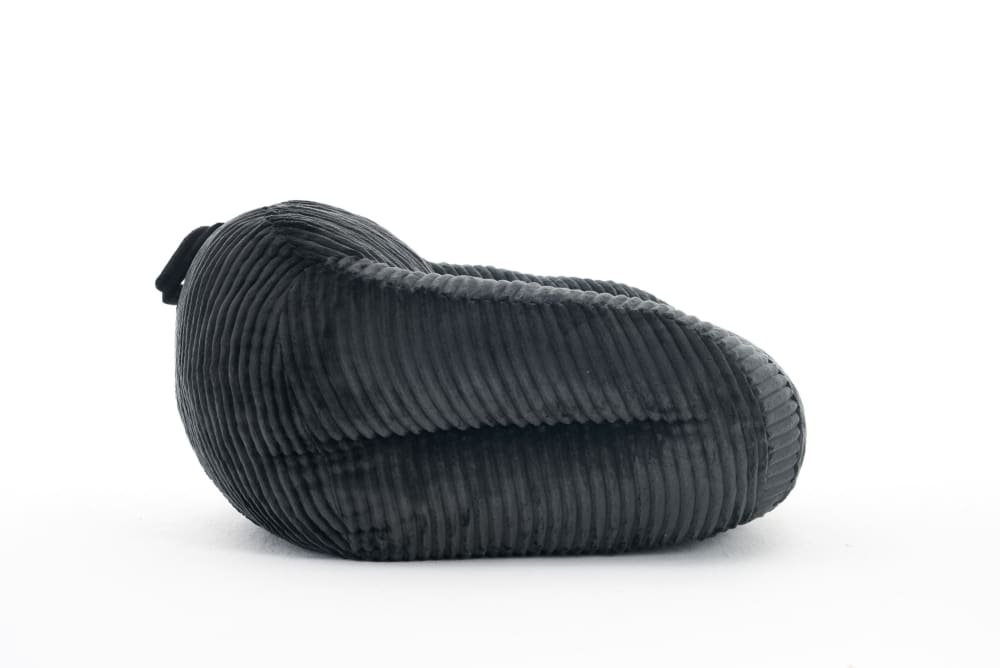 Sitzsack mit Rückenlehne aus Cord dunkelgrau 116x61x110cm Stoff Grau Hauss Spole Sofas und Sessel Sessel, Poufs und Fußbänke Sessel