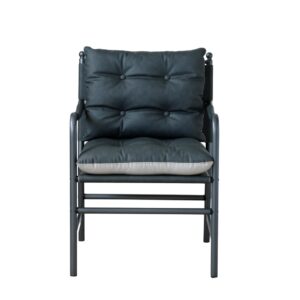 wohnli-moebel-suche-M26188913-1 Sessel aus Polyurethan schwarz mit Armlehnen 60x90x62cm PVC - Polyvinlychlorid Schwarz Hauss Spole Sofas und Sessel Sessel, Poufs und Fußbänke Sessel