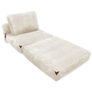 wohnli-moebel-suche-M26188915 Wohnli Möbelsuche - Klappsofa aus Flanell weiß 87x86x40 cm
