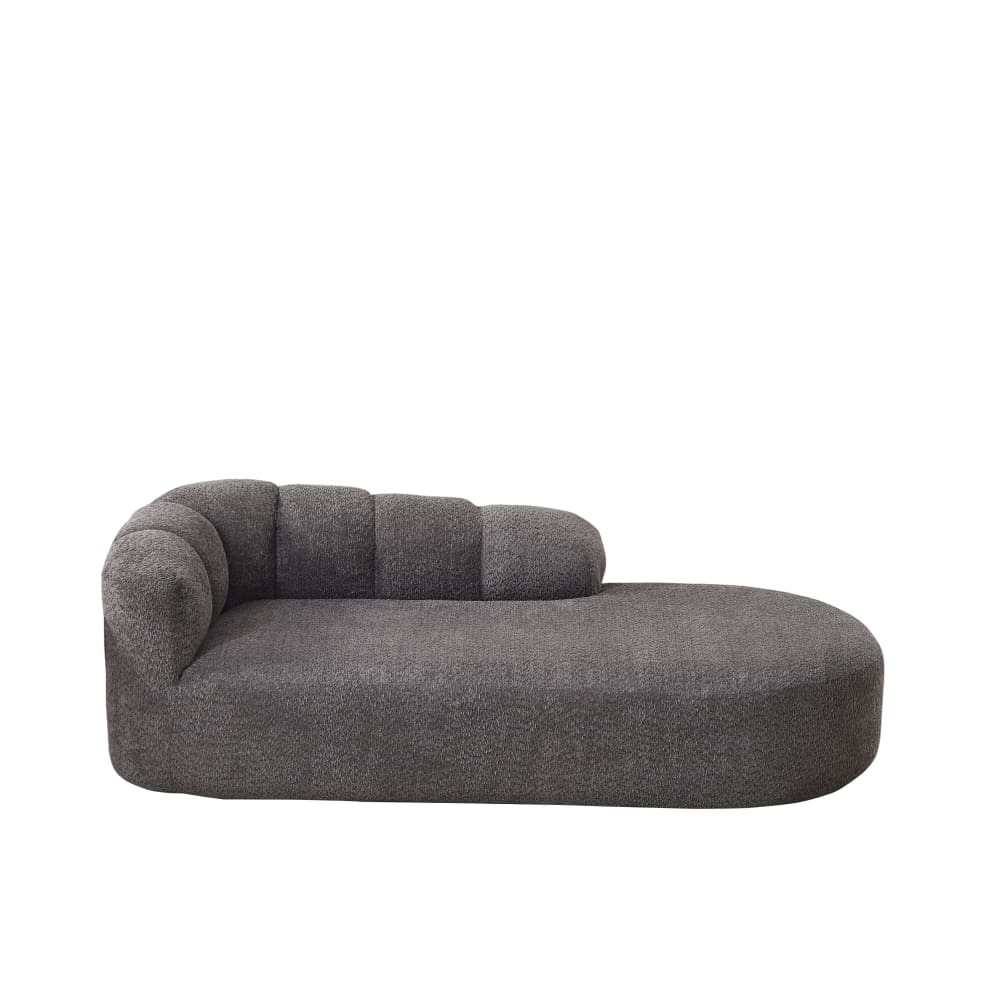 wohnli-moebel-suche-M26188943 Wohnli Möbelsuche - Chaiselongue aus Chenille anthrazitgrau Wellenlehne