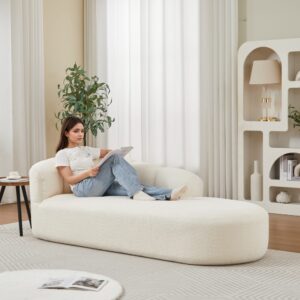 wohnli-moebel-suche-M26188945-1 Chaiselongue aus Chenille beige 204x87x66 cm 87x66x204cm Stoff Beige Hauss Spole Sofas und Sessel Sofas 2-Sitzer-Sofas & 3-Sitzer-Sofas